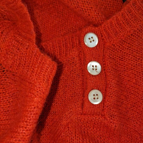 J. CREW Women's V-Neck Pull-on Long Sleeve Sweater  Size XS  Orange - Picture 3 of 5